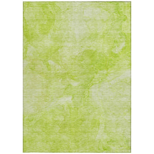 Homeroots 3' Nautical Washable Area Rug In Artichoke And Lime Green - Perfect For Indoor & Outdoor Spaces! 3' X 5' Polyester 581719