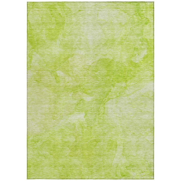 Homeroots 3' Nautical Washable Area Rug In Artichoke And Lime Green - Perfect For Indoor & Outdoor Spaces! 3' X 5' Polyester 581719