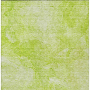 Homeroots 3' Nautical Washable Area Rug In Artichoke And Lime Green - Perfect For Indoor & Outdoor Spaces! 3' X 5' Polyester 581719