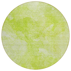 HomeRoots 5' Nautical Area Rug in Artichoke & Lime Green - Stylish, Washable & Versatile for Indoor/Outdoor Use 8' Round 581721