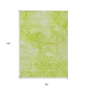 HomeRoots 5' Nautical Area Rug in Artichoke & Lime Green - Stylish, Washable & Versatile for Indoor/Outdoor Use 8' X 10' 581722
