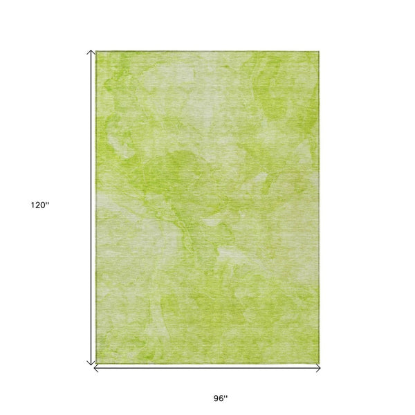 HomeRoots 5' Nautical Area Rug in Artichoke & Lime Green - Stylish, Washable & Versatile for Indoor/Outdoor Use 8' X 10' 581722