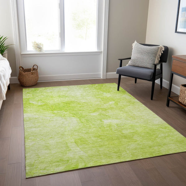 HomeRoots 5' Nautical Area Rug in Artichoke & Lime Green - Stylish, Washable & Versatile for Indoor/Outdoor Use 8' X 10' 581722