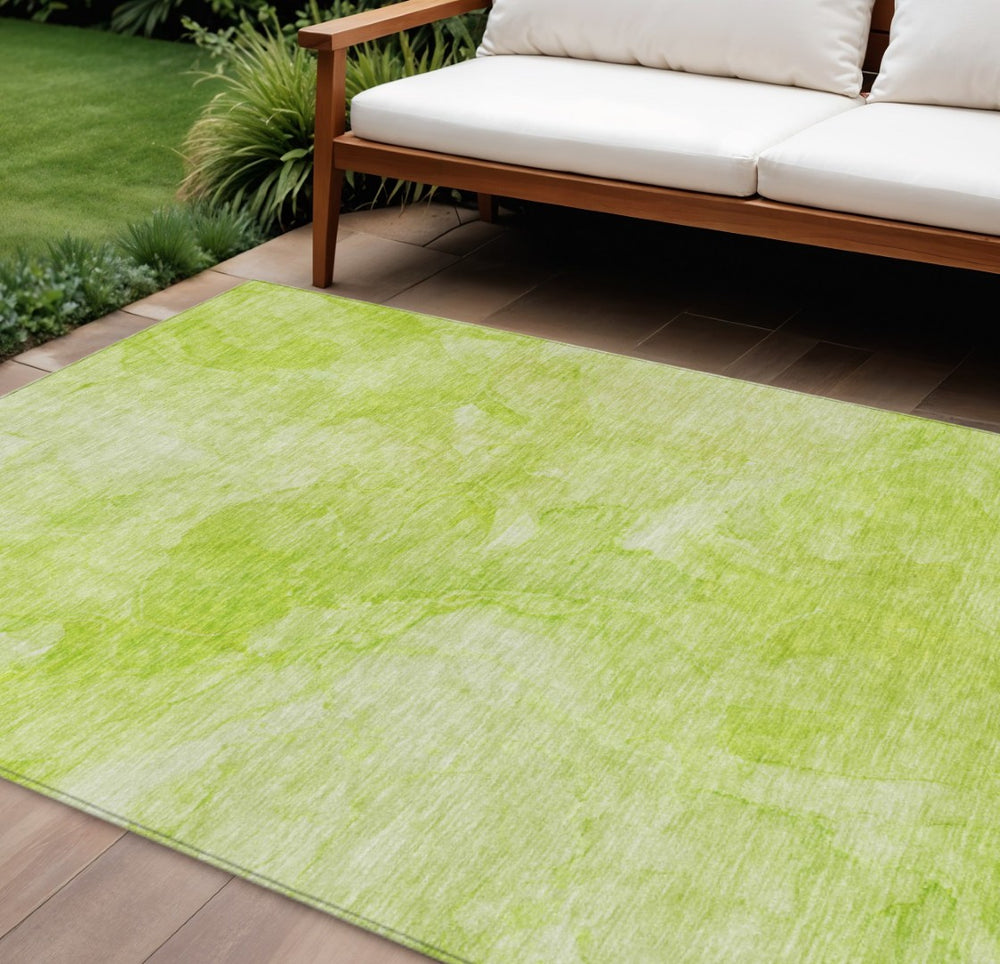 HomeRoots 9' Nautical Area Rug in Artichoke and Lime Green – Durable, Washable, Perfect for Indoor & Outdoor Use 9' X 12' 581723