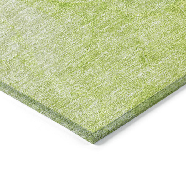 Homeroots 3' Nautical Washable Area Rug In Artichoke And Lime Green - Perfect For Indoor & Outdoor Spaces! 9' X 12' Polyester 581723