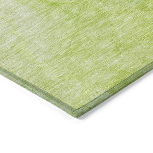 Homeroots 3' Nautical Washable Area Rug In Artichoke And Lime Green - Perfect For Indoor & Outdoor Spaces! 10' X 14' Polyester 581724