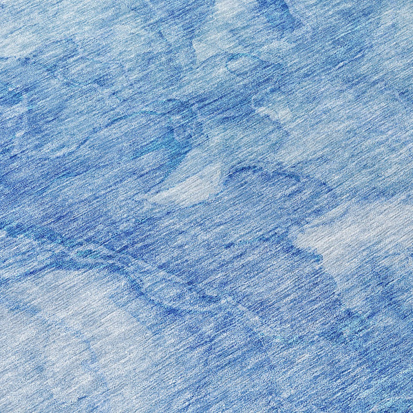 Homeroots 3' Nautical Washable Area Rug In Artichoke And Lime Green - Perfect For Indoor & Outdoor Spaces! 8' Round Polyester 581727