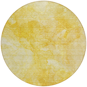 Homeroots 3' Nautical Washable Area Rug In Artichoke And Lime Green - Perfect For Indoor & Outdoor Spaces! 8' Round Polyester 581733