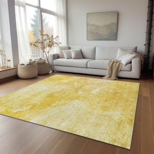 Homeroots 3' Nautical Washable Area Rug In Artichoke And Lime Green - Perfect For Indoor & Outdoor Spaces! 8' X 10' Polyester 581734