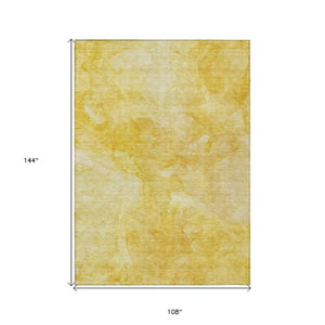 Homeroots 3' Nautical Washable Area Rug In Artichoke And Lime Green - Perfect For Indoor & Outdoor Spaces! 9' X 12' Polyester 581735