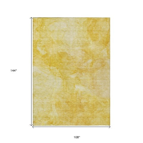 Homeroots 3' Nautical Washable Area Rug In Artichoke And Lime Green - Perfect For Indoor & Outdoor Spaces! 9' X 12' Polyester 581735