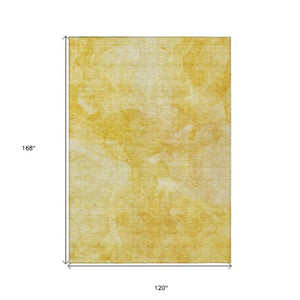 Homeroots 3' Nautical Washable Area Rug In Artichoke And Lime Green - Perfect For Indoor & Outdoor Spaces! 10' X 14' Polyester 581736