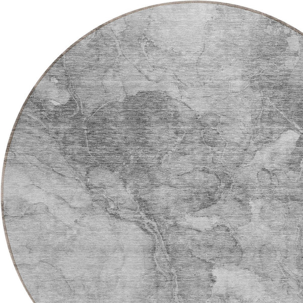 Homeroots 3' Nautical Washable Area Rug In Artichoke And Lime Green - Perfect For Indoor & Outdoor Spaces! 8' Round Polyester 581739