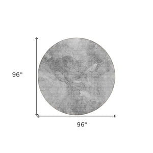 Homeroots 3' Nautical Washable Area Rug In Artichoke And Lime Green - Perfect For Indoor & Outdoor Spaces! 8' Round Polyester 581739