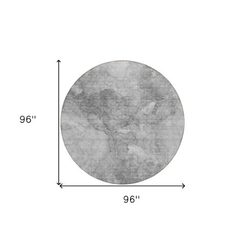 Homeroots 3' Nautical Washable Area Rug In Artichoke And Lime Green - Perfect For Indoor & Outdoor Spaces! 8' Round Polyester 581739