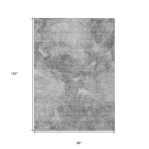 Homeroots 3' Nautical Washable Area Rug In Artichoke And Lime Green - Perfect For Indoor & Outdoor Spaces! 8' X 10' Polyester 581740