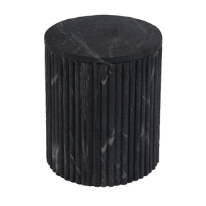 Butler Specialty Sylvester Elegant Round Marble And Wood Side Table For Sophisticated Living Room Décor Upgrade Gray And White Marble,Mdf 5817414-butler