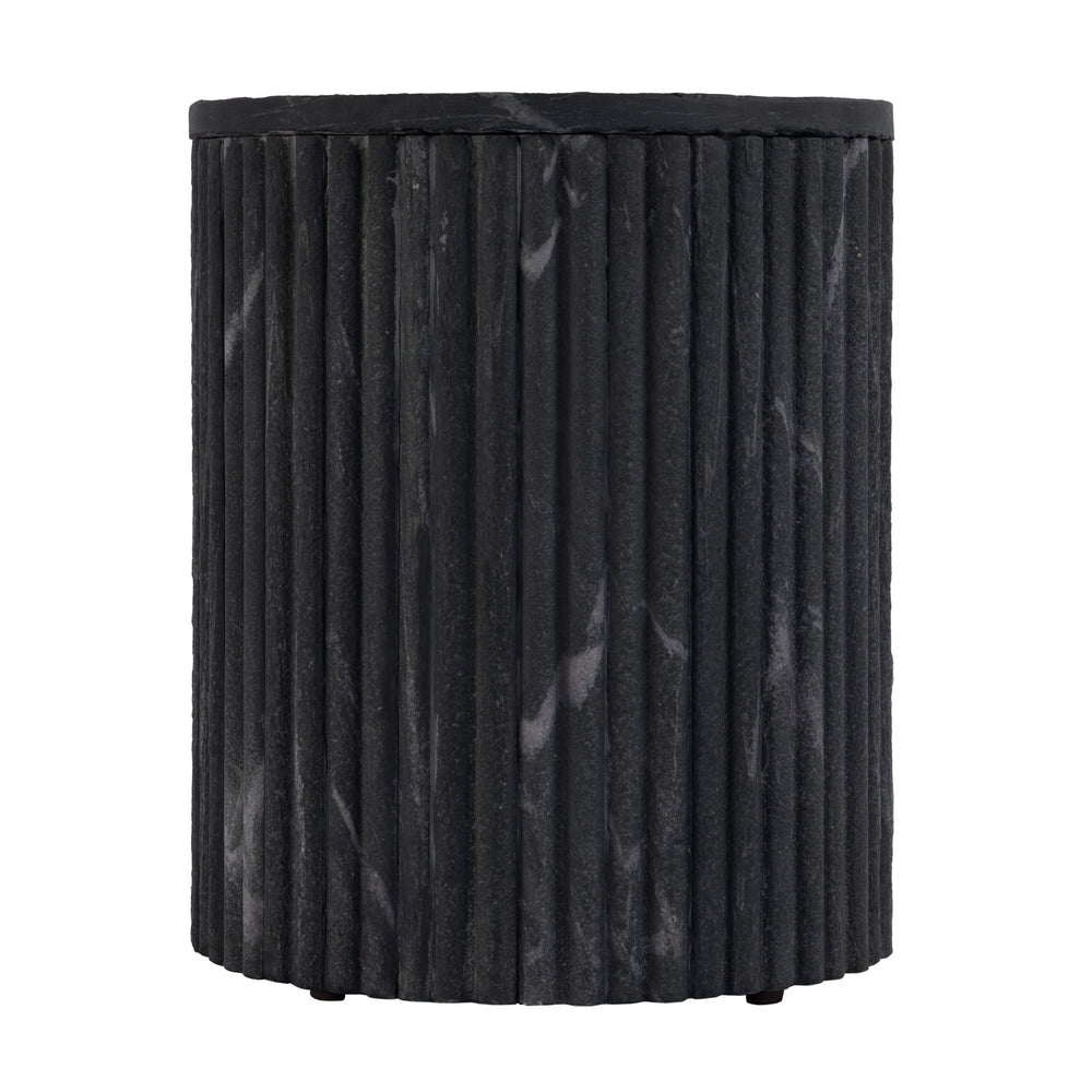 Butler Specialty Sylvester Elegant Round Marble And Wood Side Table For Sophisticated Living Room Décor Upgrade Gray And White Marble,Mdf 5817414-butler