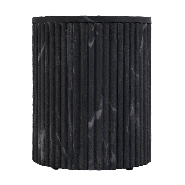 Butler Specialty Sylvester Elegant Round Marble And Wood Side Table For Sophisticated Living Room Décor Upgrade Gray And White Marble,Mdf 5817414-butler