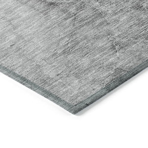 HomeRoots 5' Nautical Gray Silver and Charcoal Area Rug – Washable, Durable, Perfect for Indoor and Outdoor Use 10' X 14' 581742
