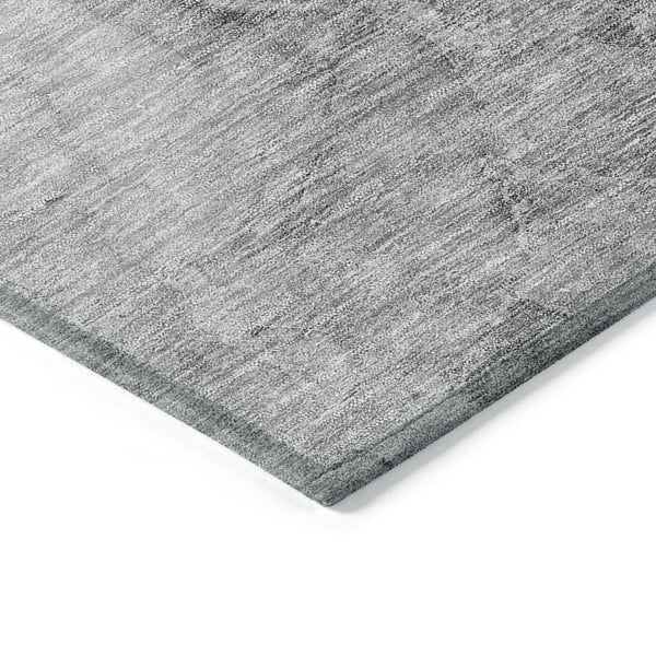 HomeRoots 5' Nautical Gray Silver and Charcoal Area Rug – Washable, Durable, Perfect for Indoor and Outdoor Use 10' X 14' 581742