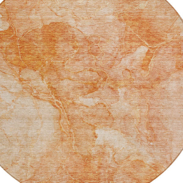 Homeroots 3' Nautical Washable Area Rug In Artichoke And Lime Green - Perfect For Indoor & Outdoor Spaces! 8' Round Polyester 581745