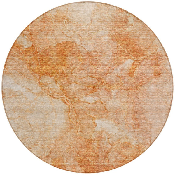 Homeroots 3' Nautical Washable Area Rug In Artichoke And Lime Green - Perfect For Indoor & Outdoor Spaces! 8' Round Polyester 581745