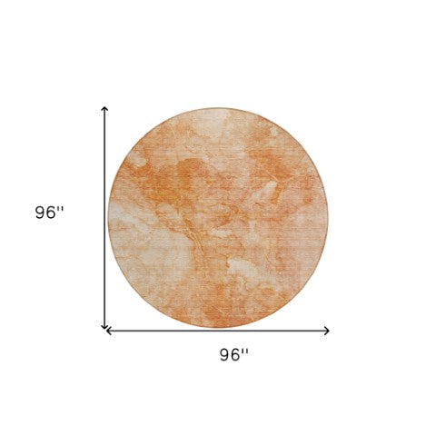 Homeroots 3' Nautical Washable Area Rug In Artichoke And Lime Green - Perfect For Indoor & Outdoor Spaces! 8' Round Polyester 581745