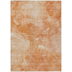 HomeRoots 5' Coastal Nautical Area Rug in Salmon Peach and Ivory - Durable, Washable for Indoor & Outdoor Use 8' X 10' 581746