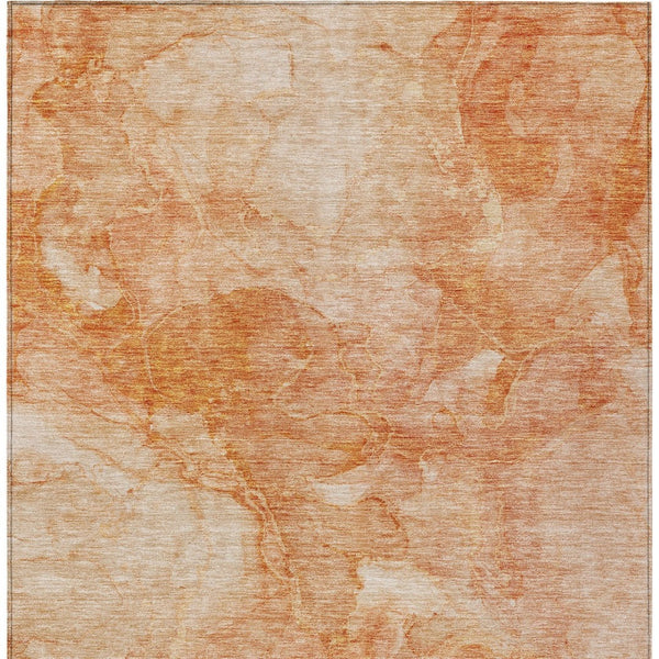 HomeRoots 9' Nautical Indoor Outdoor Area Rug in Salmon Peach and Ivory – Durable, Washable, Coastal Charm 9' X 12' 581747