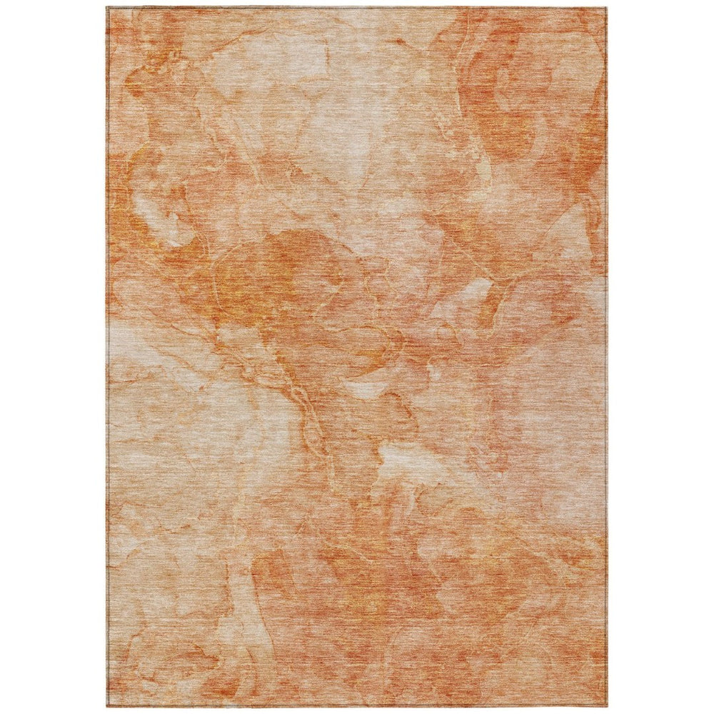 HomeRoots 9' Nautical Indoor Outdoor Area Rug in Salmon Peach and Ivory – Durable, Washable, Coastal Charm 9' X 12' 581747