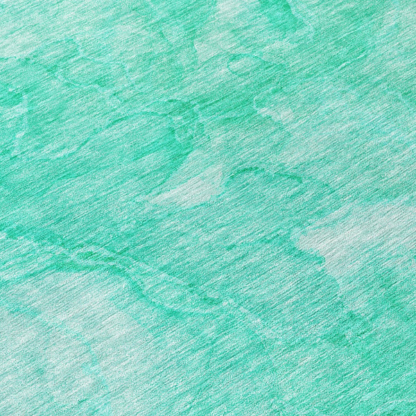 Homeroots 3' Nautical Washable Area Rug In Artichoke And Lime Green - Perfect For Indoor & Outdoor Spaces! 8' Round Polyester 581751