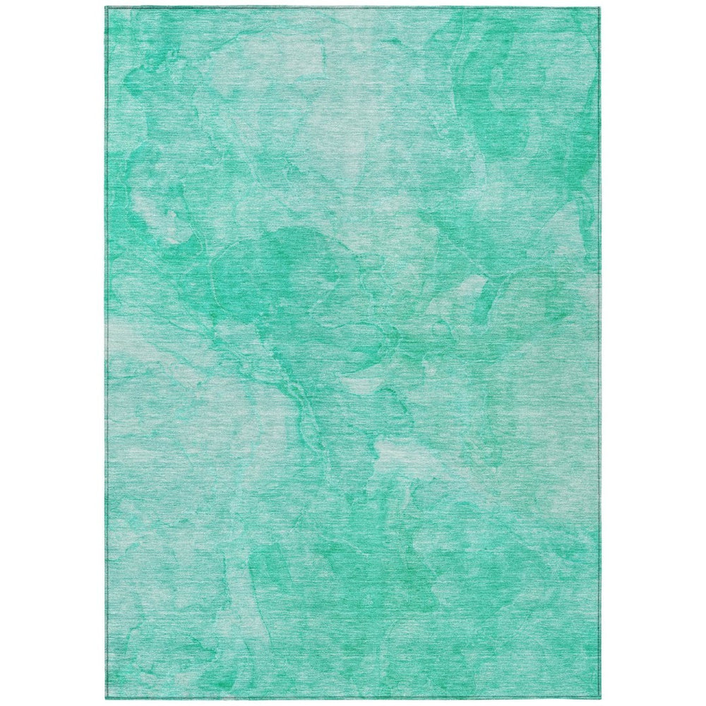 HomeRoots 5' Nautical Teal Blue and Aqua Area Rug - Durable, Washable, and Perfect for Indoor or Outdoor Spaces 8' X 10' 581752