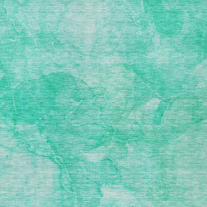 Homeroots 3' Nautical Washable Area Rug In Artichoke And Lime Green - Perfect For Indoor & Outdoor Spaces! 8' X 10' Polyester 581752