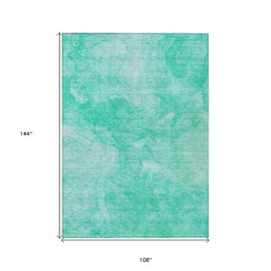 Homeroots 3' Nautical Washable Area Rug In Artichoke And Lime Green - Perfect For Indoor & Outdoor Spaces! 9' X 12' Polyester 581753