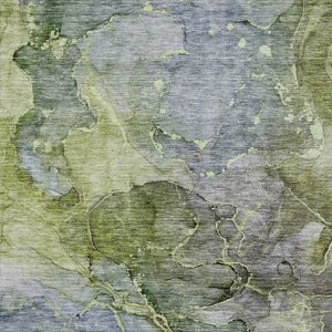 Homeroots 3' Navy Blue And Beige Abstract Washable Area Rug For Indoor And Outdoor Spaces, Durable Design 3' X 5' Polyester 581767