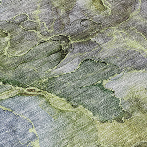 Homeroots 3' Navy Blue And Beige Abstract Washable Area Rug For Indoor And Outdoor Spaces, Durable Design 8' Round Polyester 581769