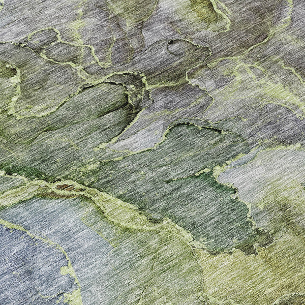 Homeroots 3' Navy Blue And Beige Abstract Washable Area Rug For Indoor And Outdoor Spaces, Durable Design 8' X 10' Polyester 581770