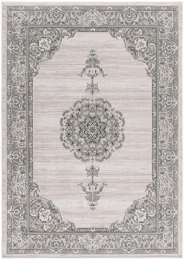 HomeRoots 9' x 12' Gray Abstract Area Rug - Plush, Durable, Stain-Resistant Design for Modern Living Spaces 581785