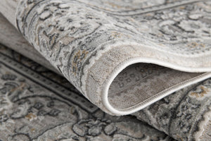 HomeRoots 9' x 12' Gray Abstract Area Rug - Plush, Durable, Stain-Resistant Design for Modern Living Spaces 581785