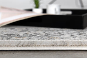 HomeRoots 9' x 12' Gray Abstract Area Rug - Plush, Durable, Stain-Resistant Design for Modern Living Spaces 581785