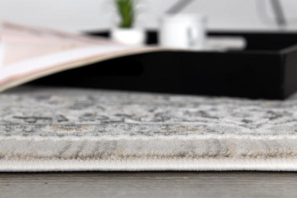HomeRoots 9' x 12' Gray Abstract Area Rug - Plush, Durable, Stain-Resistant Design for Modern Living Spaces 581785