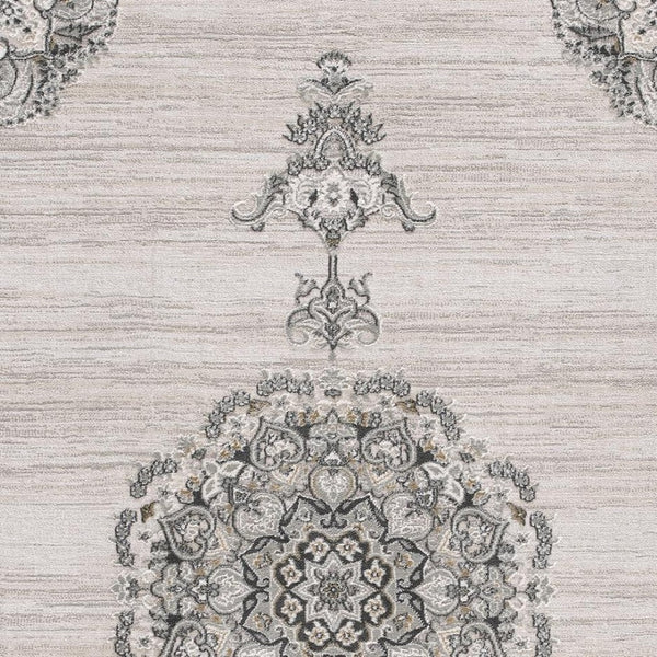 HomeRoots 9' x 12' Gray Abstract Area Rug - Plush, Durable, Stain-Resistant Design for Modern Living Spaces 581785