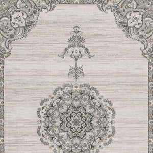 HomeRoots 9' x 12' Gray Abstract Area Rug - Plush, Durable, Stain-Resistant Design for Modern Living Spaces 581785