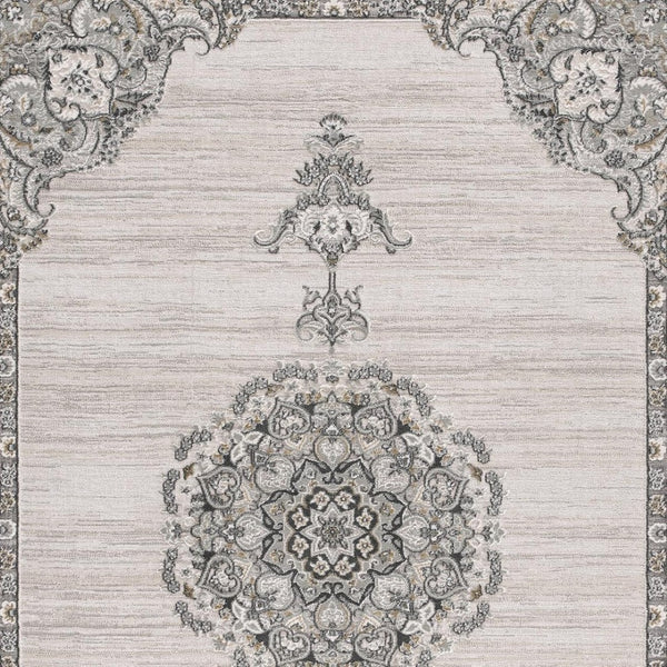 HomeRoots 9' x 12' Gray Abstract Area Rug - Plush, Durable, Stain-Resistant Design for Modern Living Spaces 581785