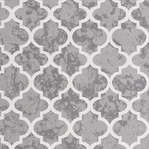 HomeRoots 4' X 6' Gray Abstract Area Rug - Soft, Stain-Resistant Design Perfect for Modern Homes with Kids & Pets 581786
