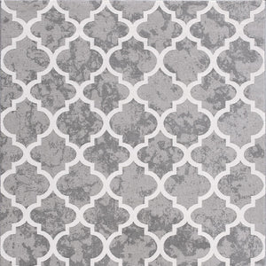 HomeRoots 4' X 6' Gray Abstract Area Rug - Soft, Stain-Resistant Design Perfect for Modern Homes with Kids & Pets 581786
