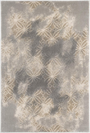 HomeRoots 8' X 10' Gray Abstract Area Rug - Modern Soft Polyester Design, Stain Resistant, Perfect for High-Traffic Spaces 581788