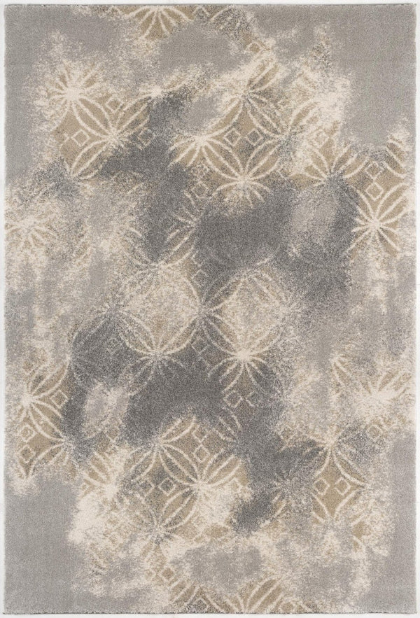 HomeRoots 8' X 10' Gray Abstract Area Rug - Modern Soft Polyester Design, Stain Resistant, Perfect for High-Traffic Spaces 581788
