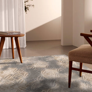 HomeRoots 8' X 10' Gray Abstract Area Rug - Modern Soft Polyester Design, Stain Resistant, Perfect for High-Traffic Spaces 581788